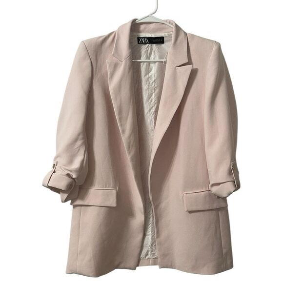 Zara Light Pink Open Front Blazer(Size Medium) - Picture 1 of 10